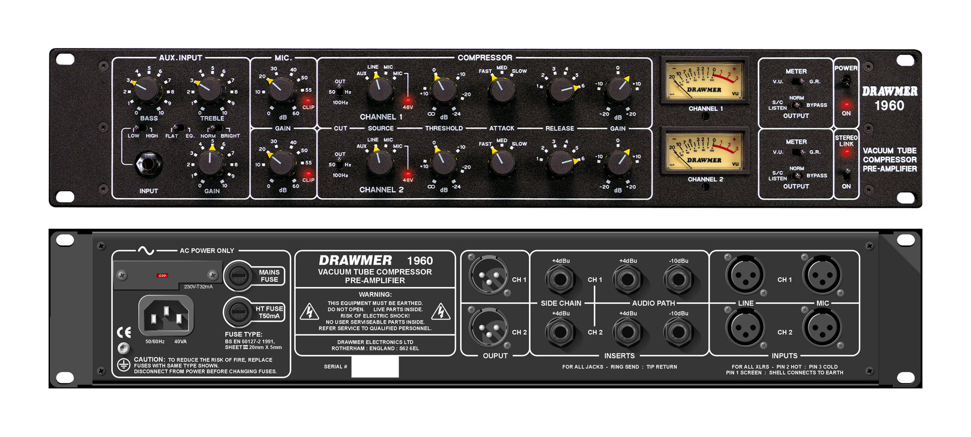 Drawmer 1960 Microphone Preamp Rentals – Chicago and Nationwide